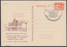 Jüterbog Altes Postgebäude Auf C-GA Der DDR 1989 Mit SoSt. Postamt - Cartoline Private - Usati