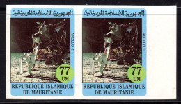 Mauritanie Mauritania 0782 Michel 0581 Yvert, Paire Imperforée, Apollo 11 Moonlanding, Armstrong - Altri & Non Classificati