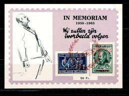 1947 PR136 (PA18 PA19) Carte Souvenir FDC Poste Aérienne Emile Vandervelde Cachets 1er Jour - ....-1951
