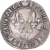 Monnaie, France, Charles VII, Double Gros, 1422-1461, Tournai, Rare, TTB+ - 1422-1461 Carlo VII Il Vittorioso