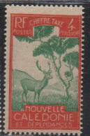 NOUVELLE CALEDONIE NEW NUOVA CALEDONIA 1928 POSTAGE DUE STAMPS TAXE SEGNATASSE MALAYAN SAMBAR 4c MH - Timbres-taxe