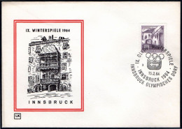 AUSTRIA INNSBRUCK 1964 - OLYMPIC WINTER GAMES INNSBRUCK '64 - OLYMPIC VILLAGE - CANCEL # 2 - G - Winter 1964: Innsbruck