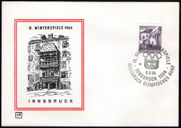 AUSTRIA INNSBRUCK 1964 - OLYMPIC WINTER GAMES INNSBRUCK '64 - OLYMPIC VILLAGE - CANCEL # 10 - G - Winter 1964: Innsbruck