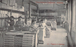 Belgique - Bruxelles - Chocolaterie Confiserie Antoine - Magasin Et Emballage - Animé - Carte Postale Ancienne - Ambachten