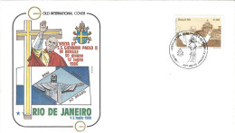 Envellope Voyage Du Pape Jean Paul II BRESIL N° 1427 Y & T - FDC