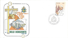 Envellope Voyage Du Pape Jean Paul II BRESIL N° 1428 Y & T - FDC