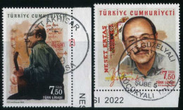 Türkiye 2022 Mi 4718-4719 Neşet Ertaş, Turkish Musician, Folk Poet | Music - Used Stamps