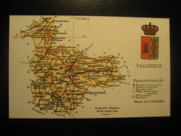 VALLADOLID Postcard SPAIN Map Geography Atlas Alberto Martin Editor - Valladolid