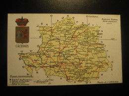 CACERES Postcard SPAIN Map Geography Atlas Alberto Martin Editor - Cáceres