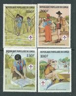 Congo N°  663 / 66 X  75ème Anniversaire Du Scoutisme, Les 4 Valeurs Trace De Charnière Sinon TB - Neufs