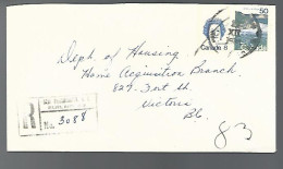 58196) Canada Registered New Westminster Postmark Cancel 1974 - Recommandés