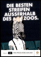 ÄLTERE POSTKARTE ZEBRA DIE BESTEN STREIFEN AUSSERHALB DES ZOOS BERLIN KINO WERBUNG Zoo Postcard AK Cpa Ansichtskarte - Zèbres