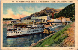Oregon Columbia River Highway The Lake Bonneville Docked At Bonneville Dam 1936 Curteich - Altri & Non Classificati
