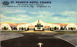 Alabama Montgomery St Francis Hotel Courts 1950 Curteich - Montgomery