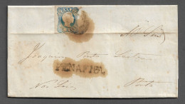PORTUGAL LETTER 1857 D. PEDRO V - CARIMBO PENAFIEL (PLB4#34) - Covers & Documents