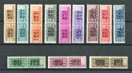 TRIESTE A 1947-48 PACCHI POSTALI SOP.TI SU DUE RIGHE 12 V. ** MNH - Pacchi Postali/in Concessione