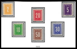 ISRAEL ISRAELE ISRAEL 1949 POSTAGE DUE Without Tabs . MNH ** -- Postfris PERFECT MNH - ** -- Postfris PERFECT - Unused Stamps (with Tabs)