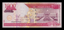 República Dominicana 1000 Pesos Oro 2003 Pick 173b Low Serial 433 Sc Unc - Dominicaine