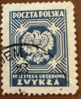 Poland 1954 Coat Of Arms - Polish Eagle - Used - Oficiales