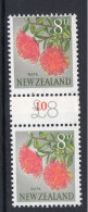 New Zealand 1960-66 Pictorials - Coil Pairs - 8d Rata - 10 - RARE - Number Upright LHM - Ongebruikt