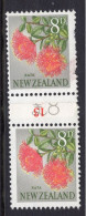 New Zealand 1960-66 Pictorials - Coil Pairs - 8d Rata - 13 - LHM - Neufs