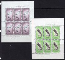 New Zealand 1961 Health - Egret & Falcon - MS Set Of 2 LHM (SG MS807a) - Ongebruikt