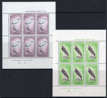 New Zealand 1961 Health - Egret & Falcon - MS Set Of 2 HM (SG MS807a) - Ongebruikt