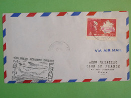 BS16  MARTINIQUE   BELLE LETTRE RR 1947 1ERE LIAISON AVION PORT DE FRANCE  A PARIS +VIGNETTE + AFFR. PLAISANT++ ++ - Airmail