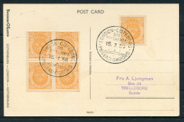 1956 Sweden GB London - Goteborg S/S BRITANNIA Swedish Lloyd Line Ship Postcard - Briefe U. Dokumente
