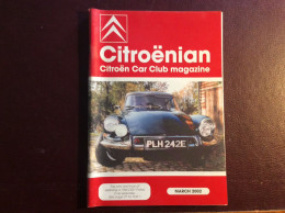 CITROENIAN Citroén Car Club Magazine Automobiles Citroén   . March Mars 2002 - Transports