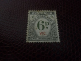 Australia - Tax Instalment - Not Transferable - Vic - 6d. - Vert Et Rouge - Oblitéré - - Fiscaux
