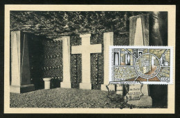 FRANCE (2023) Carte Maximum Card ATM LISA Salon Philatélique Printemps, Catacombes De Paris, Crânes, Ossements, Croix - 2020-…