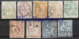 N1161- FRANCIA CRETA - FRENCH CRETE 1902/03 BEAUTIFUL SET 9 STAMPS USED - Gebruikt