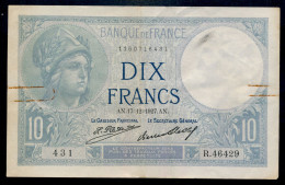 10 Francs 1927 Fay- F.06-12a TTB/SUP - 10 F 1916-1942 ''Minerve''