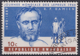 1966 Ruanda ,Mi:RW 143A, Sn:RW 143, Yt:RW 134, Pater Joseph Damien, Welt-Lepra-Tag - Used Stamps