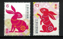 Taiwan 2022 Lunar Year Of The Rabbit MNH Zodiac - Unused Stamps