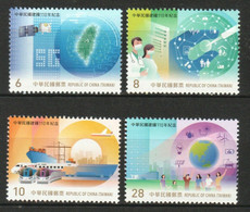 Taiwan 2021 110th Founding Of The Republic Of China MNH Computer Medicine DNA Ship Train Aircraft Wind Energy - Neufs