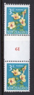 New Zealand 1967 Decimal Pictorials - Wmk. - Coil Pairs - 3c Purangi - 19 - MNH - Unused Stamps