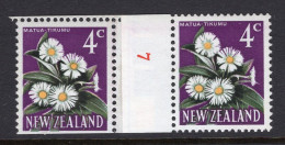 New Zealand 1967 Decimal Pictorials - Wmk. - Coil Pairs - 4c Matua - 7 - MNH - Ungebraucht