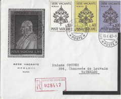 Enveloppe Recommandée 1963 Sede Vacante - Macchine Per Obliterare (EMA)