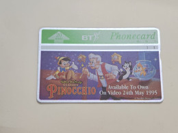 United Kingdom-(BTA095)-PINOCCHIO-CAT-(20units)(144)(545B27395)-price Cataloge1.00£-used+1card Prepiad Free - BT Advertising Issues