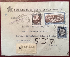 Sa.24, 74, E4 1933 Espresso 2,50L 1945 Lettera A.C.S Censura>Roma (Vatican Vaticano Cover Italia Express Censored - Covers & Documents