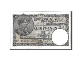 Billet, Belgique, 5 Francs, 1922, KM:93, TTB+ - 5 Francos