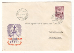 Finlande - Lettre De 1949 - Oblit Helsinki - Exp Vers Helsingfors - Valeur 6 Euros - Covers & Documents