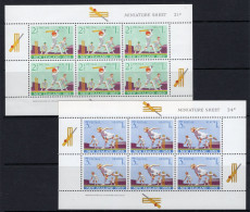 New Zealand 1969 Health - Cricket MS Set Of 2 MNH (SG MS902a&b) - Unused Stamps