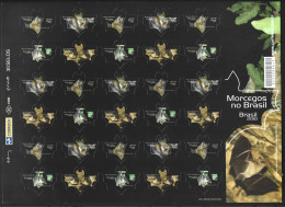 Chiroptera Bats. Fledermäuse. Les Chauves-souris. Complete Sheet With 30 Stamps Of Bats Brazil. Artibeus. Lonchortina. M - Chauve-souris
