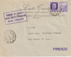 61*-50c. -Propaganda Di Guerra: La Disciplina-v.1944 Busta Società Per Azioni Trezza-Fiesole X Firenze - Propagande De Guerre