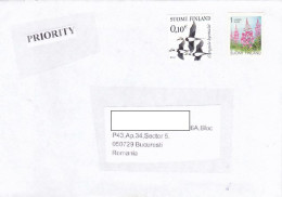BIRDS, FLOWERS FINE STAMPS ON COVER, 2022, FINLAND - Lettres & Documents