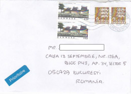 VILLAGE, COAT OF ARMS FINE STAMPS ON COVER, 2020, DENMARK - Covers & Documents