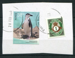 2018 Norway Chinstrap Penguin, Bouvet Island 38kr Fine Used On Piece - Used Stamps